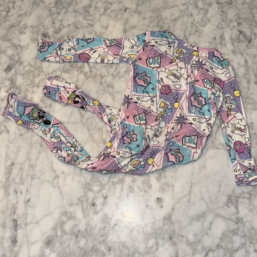 BELLABU BEAR COMIC PURPLE BAMBOO CONVERTIBLE FOOTIE 12/18M - Picture 10 of 10